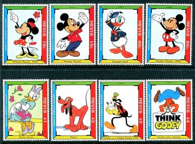 Nevis 740-749 Disney Characters Mickeys portraite Gallery 1992