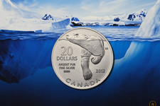 2012 $20 Polar Bear - 999 Pure Silver Coin Bullion .25 Oz & COA
