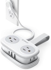  NEW  Travel Power Strip 4 Outlets 3 USB Ports 1 USB C with 4FT Extension Cord