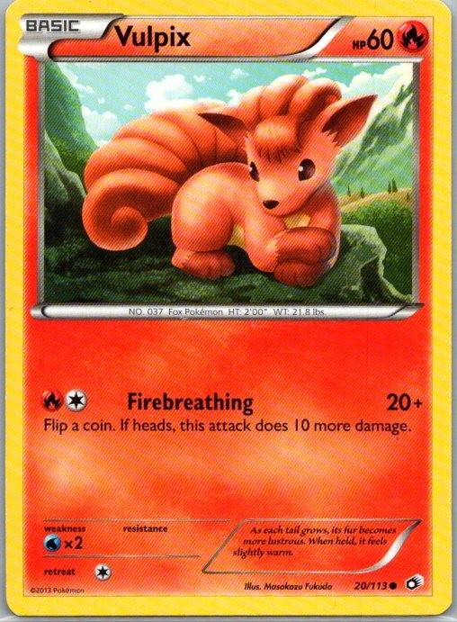 Vulpix 20/113 Legendary Treasures Regular