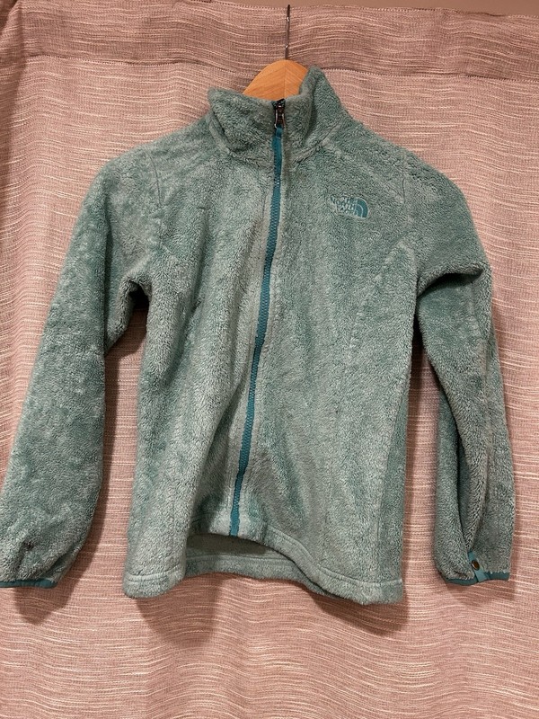 The North Face Girls Pink Fleece Full Zip Hooded Jacket M 10/12