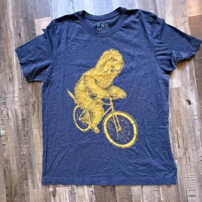 Dark Cycle Clothing Goldendoodle Riding A Bicycle Tshirt Sz L Navy Monterey