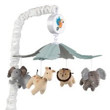 Lambs  Ivy Jungle Friends Musical Baby Crib Mobile Animals Soother Toy