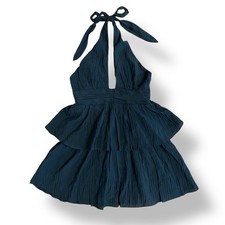 Olivaceous NWT Charlotte Crinkle Mini Dress Size S Black Boho