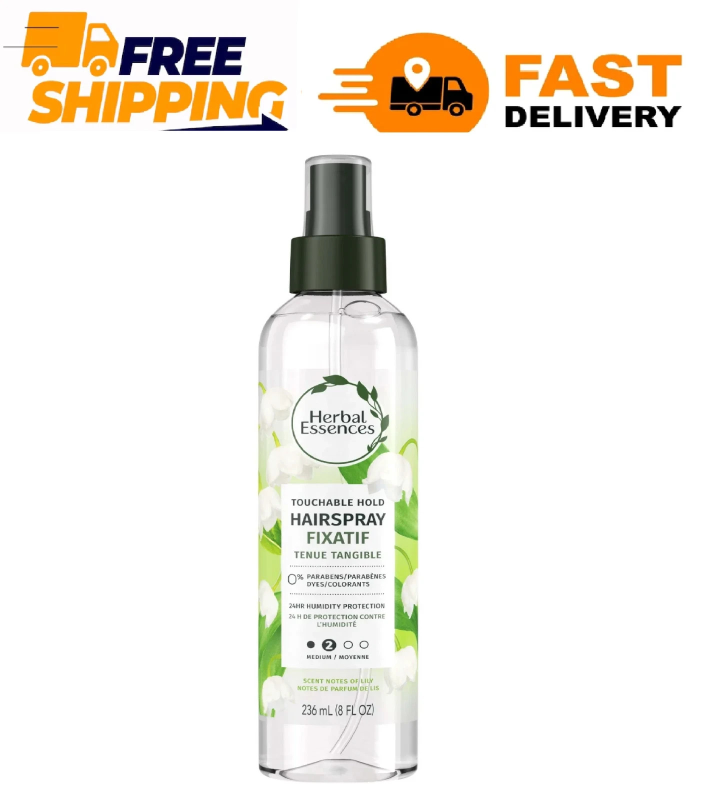 Herbal Essences Touchable Hold Hairspray, Non-Aerosol Hair Spray, 24-Hour Hold,