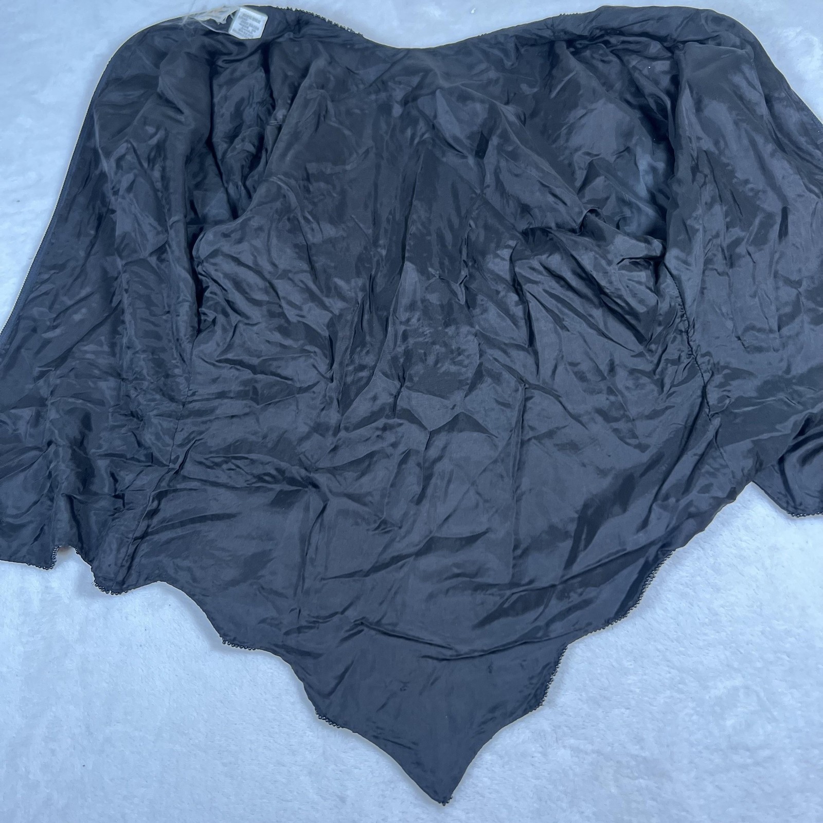 Vintage Oleg Cassini Shirt Womens Small Black Gold Beaded Silk Evening Top 80s