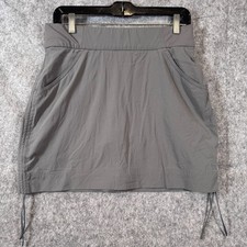 Columbia Anytime Casual Skort Womens Medium Grey Omni Shield Skirt Ruched