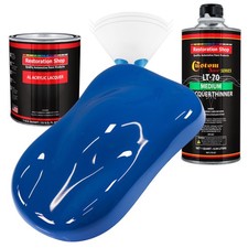 Reflex Blue Acrylic Lacquer Quart Auto Paint Kit Medium Thinner
