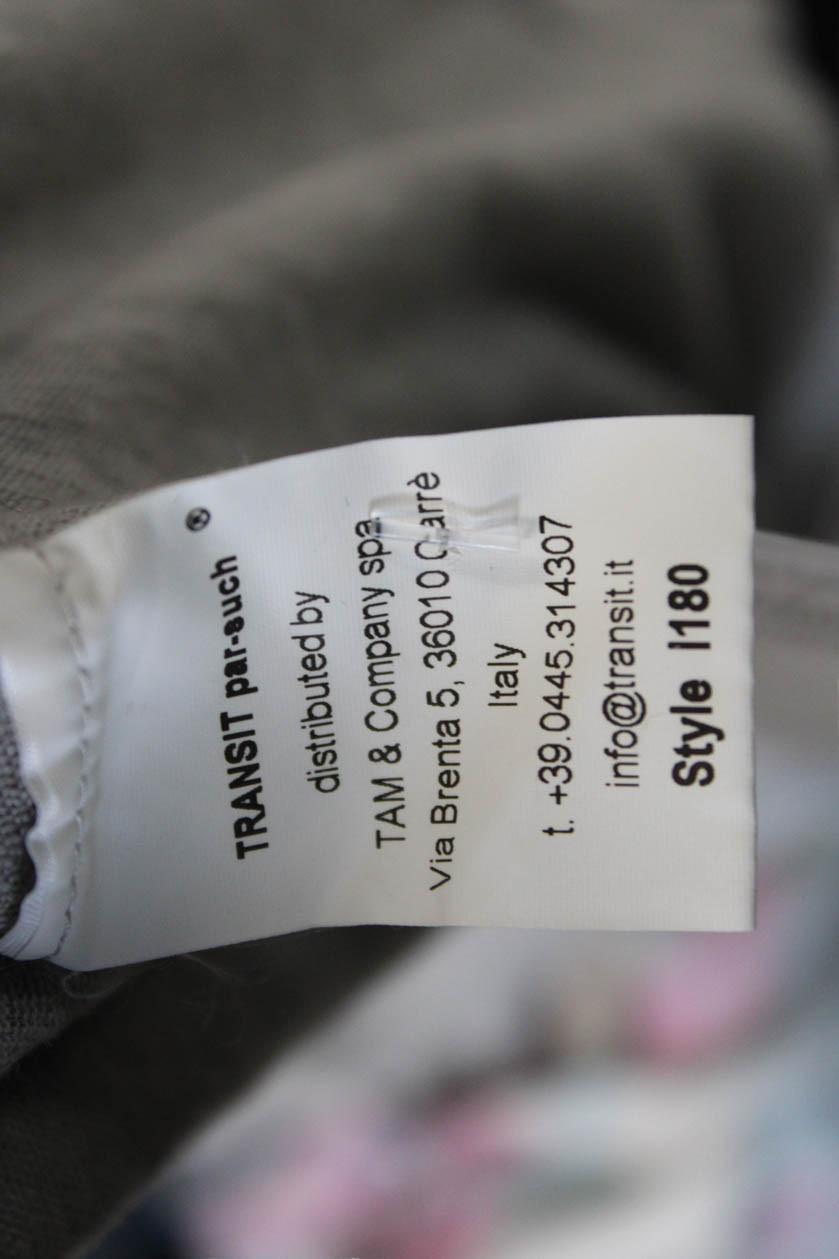 Transit Par Such Womens Gray Basic Short Sleeve R… - image 5