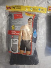 Hanes Ultimate Boxer Briefs Men's 6Pk Comfort Flex TAGLESS Size Medium New