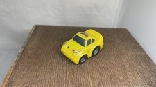 Blue Box vintage Penny Racers Pullback Coinchargers? yellow collectible car