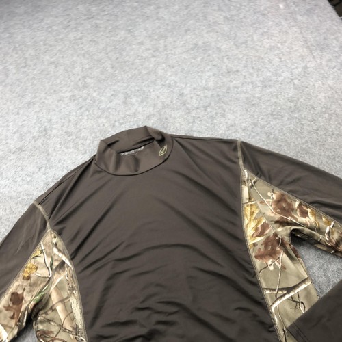 Realtree Shirt Mens Medium Long Sleeve Performance Brown Outdoor Camo Hunting - Picture 3 of 13