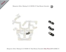 Bitspower Silver Shining G-1/4 M/M 45° Dual Rotary Extender Bp-45DRG14