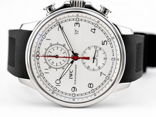 IWC Portugieser Yacht Club Chrono White Dial Black Band 45mm Watch IW390206