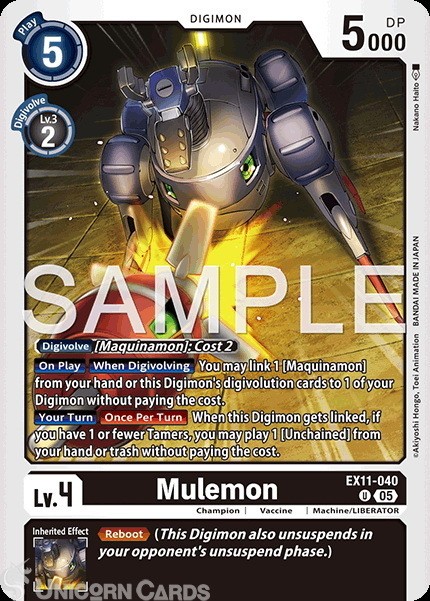 EX11-040 Mulemon : Uncommon Digimon Card : EX11: Dawn of Liberator