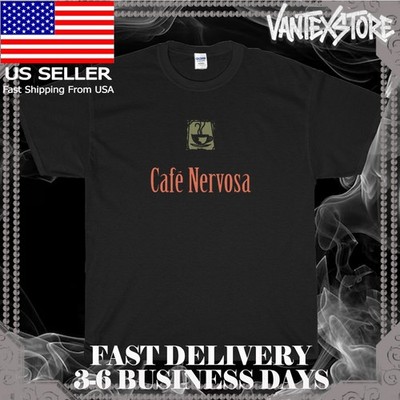 NEW SHIRT CAFE NERVOSA LOGO MEN'S T-SHIRT FUNNY AMERICAN USA SIZE S-5XL