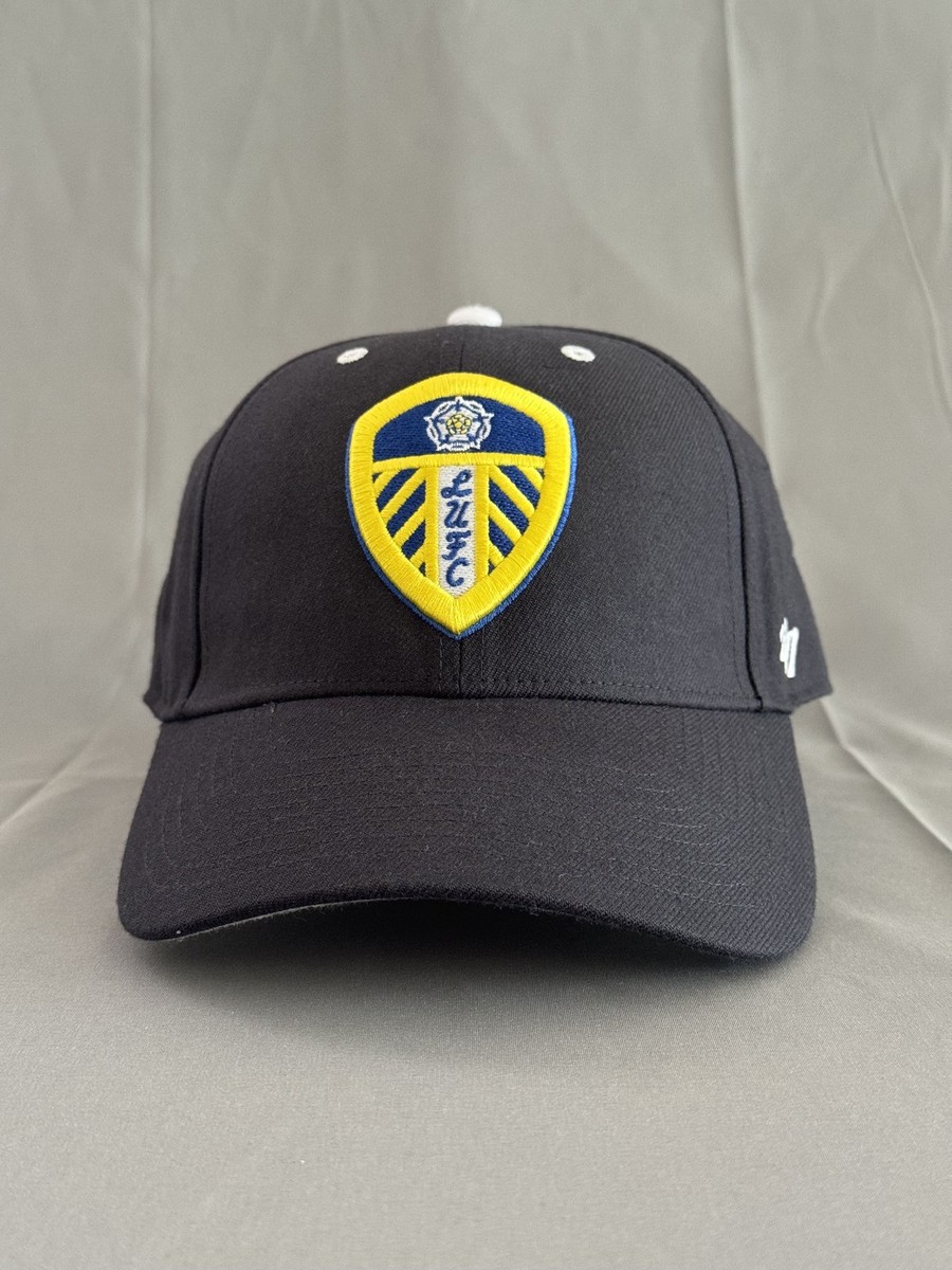 '47 Brand Leeds United LUFC Black Strapback Baseball Cap One Size