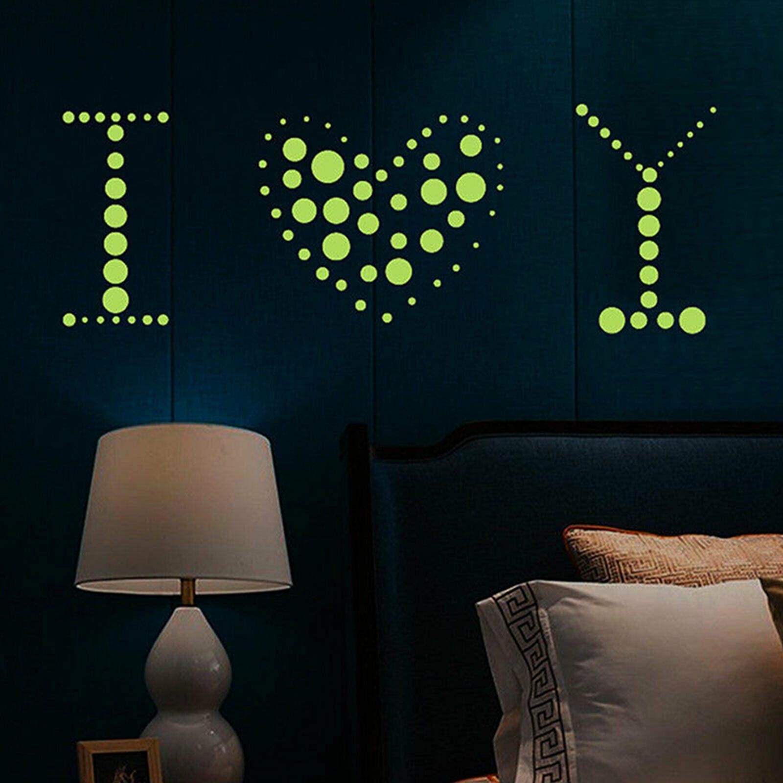 407Pcs Luminous Dot Wall Stickers Glow Darkness Light Decoration Surprise Gift