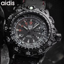 Addiesdive 45mm Mens Military Quartz Dive Watch Waterproof Luminous Silicone New