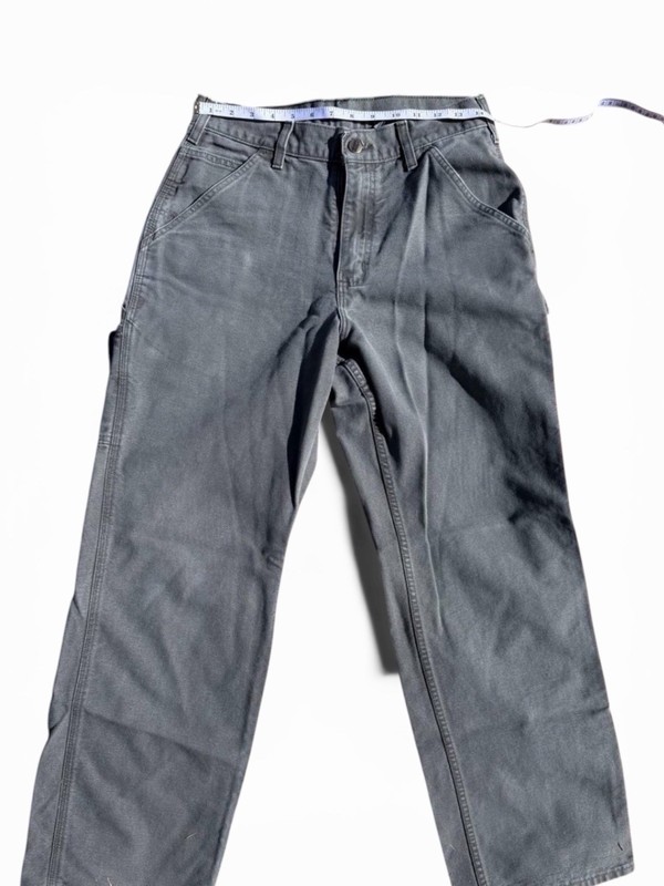 Carhartt Men's Work Pants Gray Canvas Utility Pocket Construction 30x30