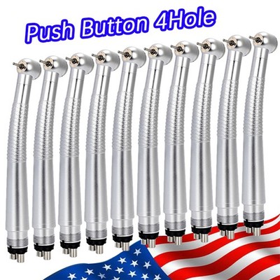 2/10Pcs PANA MAX Style Dental High Speed Handpiece Push 4 Hole Air Turbine USA