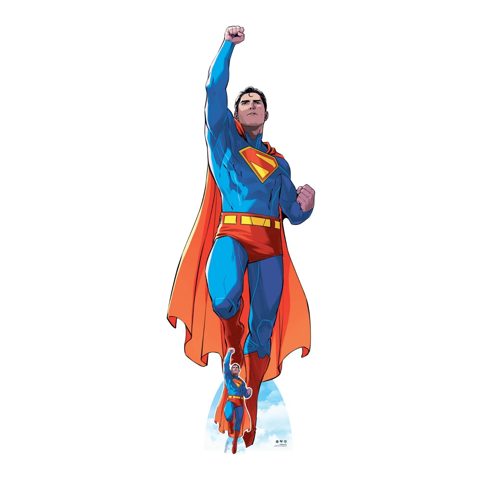 Superman Takes Flight Cardboard Cutout Cartoon Style 228cm & Free Mini Standee