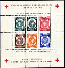 BESETZUNG II WK LAGERPOST DACHAU 1945 GEZ&Auml;HNTER BLOCK ** POSTFRISCH (F7277