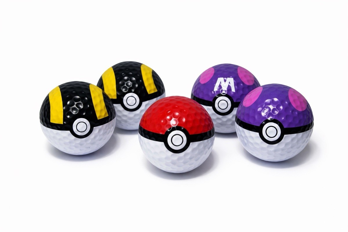 Pokemon Pokeball Style Golf Balls Set (3) – Master Ball, Ultra