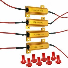 4Pcs 50W LED Indicator Ballast Load Resistor Flash Rate Relay Turn Signal Bulb