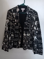 Chico's Blazer Open Front Jacket Womens Size 1