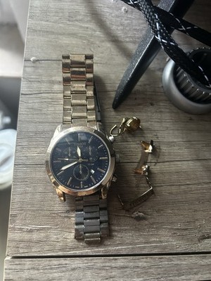 Tissot 1853 Chronograph | Blaues Zifferblatt | Edelstahlarmband defekt Baterleer