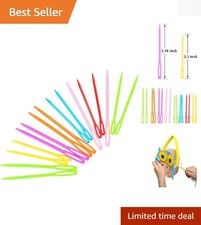 16 Pieces Large-Eye Blunt Tapestry Needles in Vibrant Colors - Safe Crafting