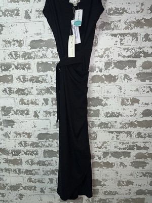 NWT! Nine Britton Amber Knit Midi Wrap Dress - Black Size MEDIUM | eBay