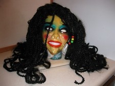 Halloween Costume Jamaican Rasta Wig Dreads Dreadlocks Black long hair w/ beads
