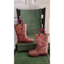 Member's Mark Girls Pink Unicorn Glitter Light-Up Rain Boots   Size 7/8