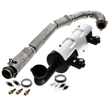 NICHE Exhaust Kit Muffler Silencer Header Manifold for Polaris Ranger 570 Crew