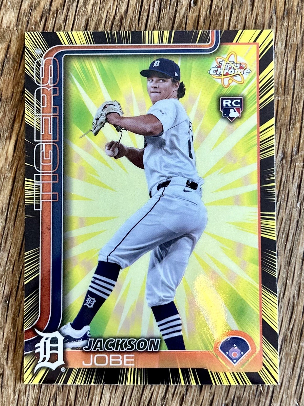 2025 Topps Chrome Radiating Rookies #RR-11 Jackson Jobe RC CASE HIT SSP Tigers