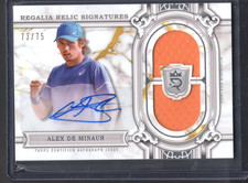 2024 Topps Royalty ALEX DE MINAUR Regalia Relic Signatures Auto /75 SP #RRS-ADM