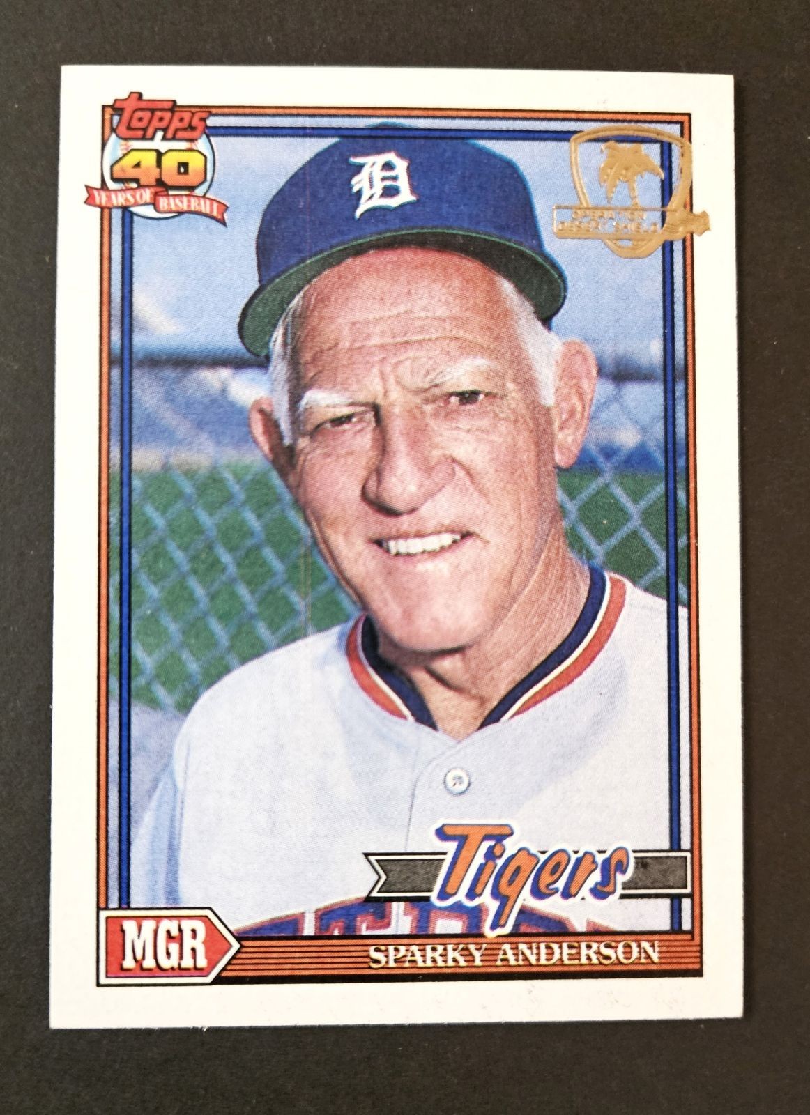 1991 Topps Desert Shield Baseball Card #519 Sparky Anderson NMMT ds-448
