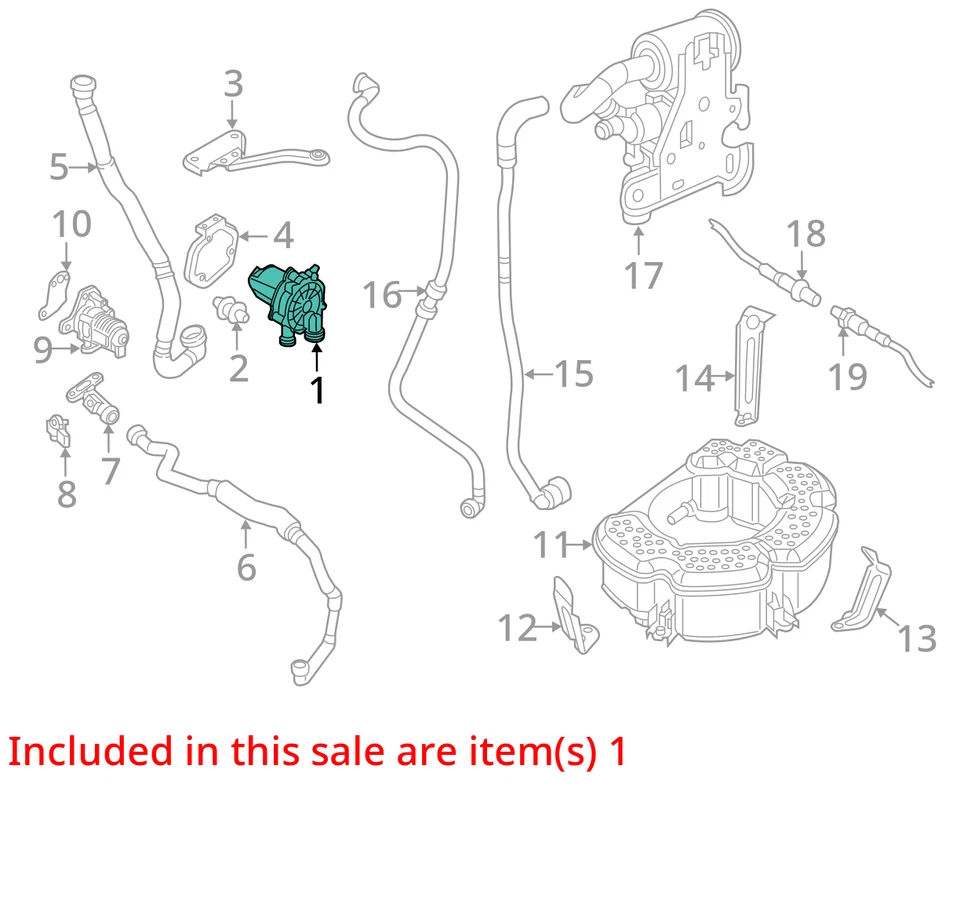 BOMBA INYECCIÓN AIRE SMOG Volkswagen Jetta 2014 14 04E131333A 1337125 Foto 3 de 4