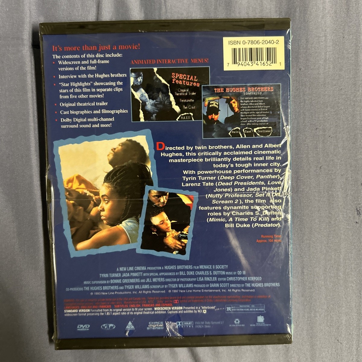 Menace II Society (DVD 1997) 1993 Crime Drama Tyrin Turner Larenz