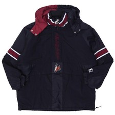 Vintage Phoenix Coyotes Starter NHL Zip Up Puffer Hooded Jacket