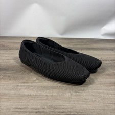 Vivaia Womens Flats Margot 2.0 Square-Toe Black Knit Slip On Shoes EU 41 US 10