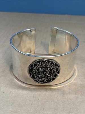 Metal Silver Upper Arm Cuff Bracelet Opens