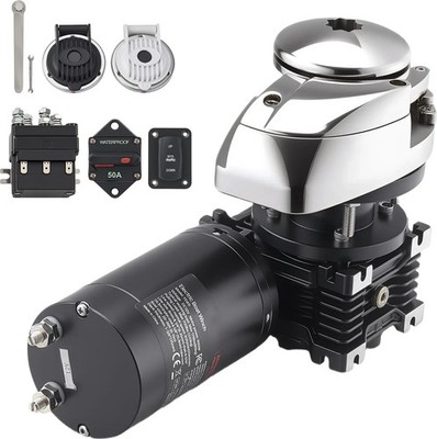 VEVOR Elektrische Ankerwinde, 12V DC 600W, Ankersysteme passend für 1/4-Zoll-Ank