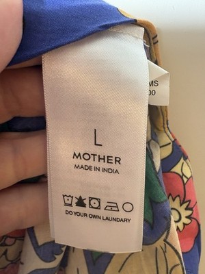mother slow ride shirt dress MOTHER The Slow Ride Shirt Dress Size L Floral Colorful Mini New