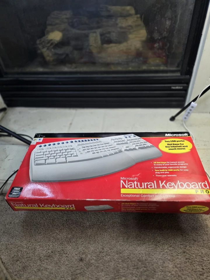 Microsoft Natural Ergonomic Keyboard Pro RT9431 USB Wired Keyboard Hot Key Game - Image 2 of 4