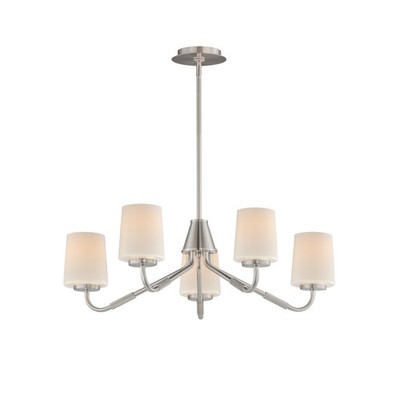Maxim 12696WTSN Durham 5 Light Chandelier-Satin Nickel