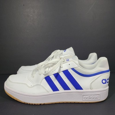 Adidas Men's Hoops 3.0 Low Classic Vintage Shoes Sneakers GY5435 White Blue  10 | eBay