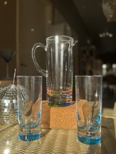 Acrylic Rainbow Water Drop Pitcher & Cups￼